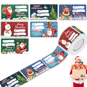 480 Pcs Christmas Gift Label Stickers Roll – Holiday To/From Tag Stickers for Scrapbooking Journals Planners Envelopes