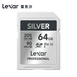 Lexar | Lexar Professional SILVER SD Card High Speed 205MB/s 4K V30 U3 UHS-I SDXC Memory Card  64GB 128GB 256GB For Camera