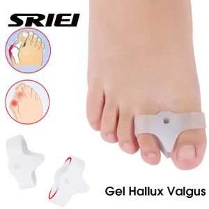 SRIEI 1 Pair=2Pcs Gel Toe Separators Soft Bunion Corrector Hallux Valgus Overlapping Toe Protector Foot Pain Correction Tool