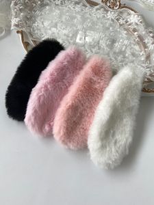 Handmade Soft Plush Small Size 16cm Rabbit Ear Hair Accessories Hairpins Fashionable DIY Craft Materials for Creative Minds