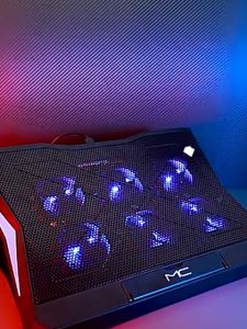 【1 second rapid cooling 30C°】laptop fan cooler laptop cooling fan laptop cooling pad 6 Strong Fan notebook cooling pad laptop fan super cooler 手提电脑散热器