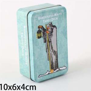 Classic Wotan Frameless 78 Cards Iron Box Tarot Game: A Traditional Chinese Playing Cards Board Game