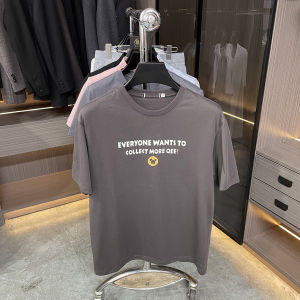 Áo Thun Nam Tay Ngắn Cổ Tròn Thoáng Khí Thấm Mồ Hôi Mùa Hè Rộng Rãi Cỡ Lớn Thường Ngày in Chữ Tay Dài Thường Ngày