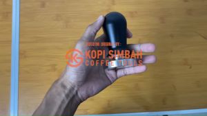 Tamper Klik 58 mm Stainless Gagang Motif Kayu Click Wooden Tamper 58 mm Coffee Tamper Espresso