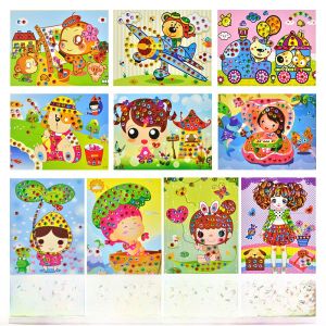 Creative DIY Childrens Diamond Dotting Painting Sticker Puzzle Intensive Training Toys Handmade Craft Stick-On Activity