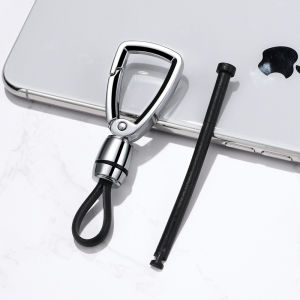 Simplified Design Metal Car Keychain for Men Waist Hanging Bag Decorations Key Rings Automobile Lock Key Pendants Gift