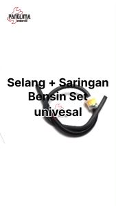 Selang Saringan Bensin Universal & Filter Minyak Hitam untuk Motor