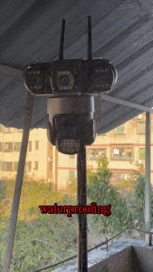 Three Lens Three Screens PTZ IP Camera Outdoor HD Wifi 4G SIM Security Camera 10X Zoom Ai Human Detection Home Surveillance CCTV Camera