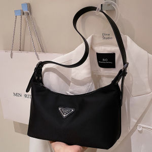 Fashionable Nylon Dumpling Bag Womens Crossbody Shoulder Bag Underarm Casual Style Popular This Year Soft Polyester Lining