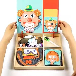 🚀ส่งจากไทย🚀 MagnetWoodenBox ตัวต่อจิ๊กซอว์แม่เหล็ก จิ๊กซอว์แม่เหล็ก ของเล่นไม้ 2in1 จิ๊กซอว์ ของเล่นเสริมพัฒนาการ