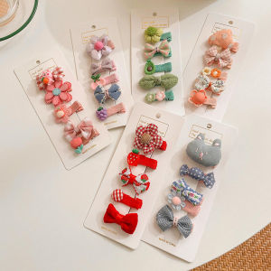 5pcs/set Baby Hair Clips Baby Girls Bows Hair Pins Tiny Hair Bows Clips for Girls Infant Toddlers