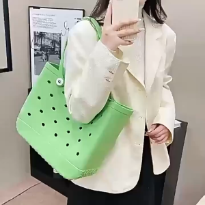 MQQHOMEE กระเป๋า ชายหาด กระเป๋าถือ EVA กระเป๋าชายหาดมือถือโฟม ทนทานและกันน้ำ สำหรับเดินชายหาดกลางแจ้ง กระเป๋าผ้าทะเล Summer Beach Bag