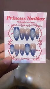 PrincessNailbox[mãTP23]móng úp sơn gelthiết kế thủ công(tặng keodũamiếng dángiấy lau…)