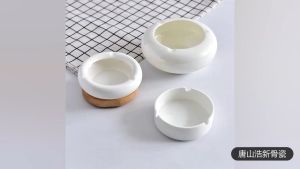 Wadah Serbaguna Keramik Alas Kayu Dekorasi Meja Modern / Tempat Keramik + Tatakan Kayu