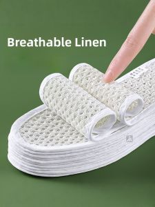 LINGMIAO | Breathable Anti-Odor Absorbent Linen Insoles