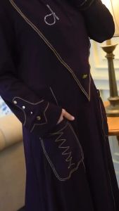 Set Gamis Asrilia dari Almeyra dengan Khimar Full Jersy Korea Premium - Wanita Muslim Army - Abu