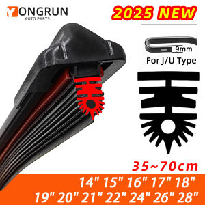 11layer Rubber Strip Wiper Blade For Car Front Windshield J/U-Shaped Wiper Blade 14 "15" 16 "17" 18 "19" 20 "21" 22 "24" 26 "28"