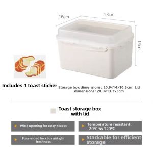 Food Storage Box Bread Vegetable Fruit Sealable Freezer Box