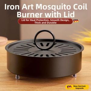NAIFUNA |Covered Fireproof Indoor Mosquito & Incense Coil Holder