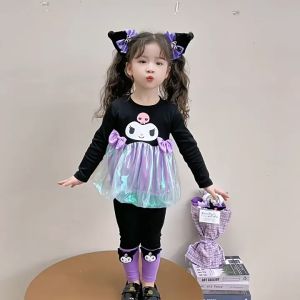 Váy đầm Kuromi mùa hè Váy công chúa Kuromi dáng quả bí cho bé gái Váy xinh cho bé