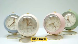 Jam Meja Aesthetic Korea Vintage Ins Style Alarm Clock Bedside Table Clock