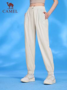 Camel womens thin quick dry sports pants breathable zipper pockets pants
