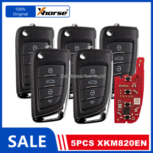 XHORSE | 5Piece XHORSE VVDI XKM820EN 2nd Generation Universal Flip Wire Remote Key English Version Replace XKM800EN