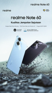 realme Note 60 4GB+8GB*|64GB (ArmorShell™ Protection | TÜV Rheinland | 32MP Camera| 48-month Fluency | IP64 Dust & Water