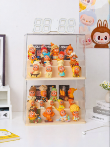 AMU·PIGGY | Transparent Dustproof Collectible Figurine Display Shelf