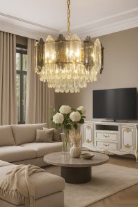 Goodjayalighting lampu gantung crystal 55cm import modern 206