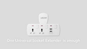 Lencent Multiplug Socket 2 Outlets with Individual Switches and 2 USB Port Wall Charger 4 in 1 Extension Plug for Home Office Travel