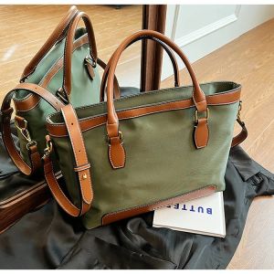 Simple ladies trend line handheld tote bag new nylon cloth lightweight waterproof shoulder crossbody bag