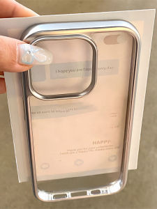 Transparent Soft Edge Pure Color Electroplated Silver Frame Anti-Fall Protection for 14/15 11/12Promax XS/XR 7P