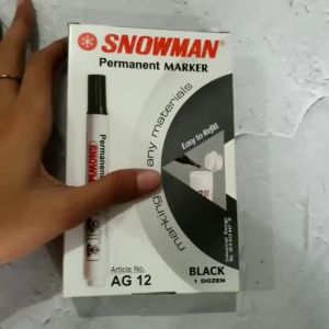 Spidol Snowman Permanent Marker AG 12 / Tinta Permanen AG-12