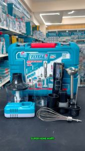 Total เครื่องปั่นมือถือ อเนกประสงค์ (5 in 1) ไร้สาย 16 โวลท์ (แบต 1 ก้อน + แท่นชาร์จ) รุ่น TJB056K ( Cordless hand blender )