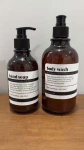 ALX Malaysia Shampoo Dispenser Bottle Body Wash Pump Bottle Refillable Amber Dispenser Bathroom Soap Container Botol Syampu 洗发水瓶