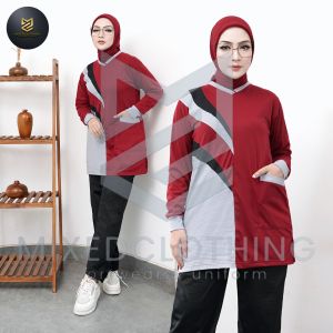 baju setelan olahraga muslimah tunik wanita