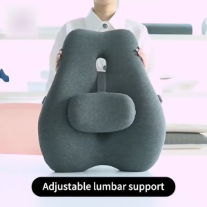 Ergonomic Lumbar Waist Protection Backrest Cushion Chair Lumbar Pillow Bolster Memory Foam for Back Pain Relief Gift Idea