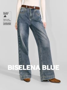 BEIQIANI | Studded Embroidery Vintage Flare Jeans