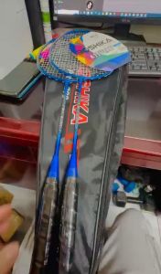 Bộ 2 Vợt cầu lông 208(Tặng Túi)+(kèm 3 Cầu Nhựa) chất lượng cao  bộ cầu lông hợp kim sắt phù hợp mọi lứa tuổi