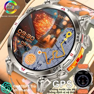 Đồng Hồ Thông Minh Thể Thao GPS T-Rex3 Dành Cho Nam Và Nữ Với Trợ Lý ChatGPT La Bàn Nhịp Tim 3ATM Máy Theo Dõi Sức Khỏe Chống Nước Màn Hình Cảm Ứng Đồng Hồ Đeo Tay Kỹ Thuật Số