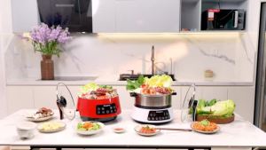 Nồi Lẩu Điện Thang Máy Kangaroo  KGEH5D2 Dung Tích 5 Lít Nâng Hạ Tự Động Lòng Nồi Độc Lập Công Suất 1800W Chức Năng Hiện Đại Tiện Lợi