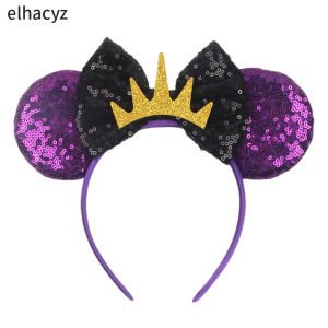 Disney Maleficent Headbands Kids Cosplay Horns of Witch Bow Hair Accessories Women Mickey Ears Hairband Girls For Festival Party