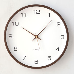Silent Quartz Wall Clock Solid Wood