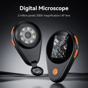 500X Digital Microscope Handheld Microscope Magnifier with 8Light 2inch IPS Screen Video Coins Microscopio forelectronics repair