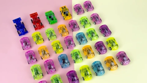Mini Car Toys Pull Back Cars Plastic Transparent Fun Toy Children Birthday Party Gift Toy