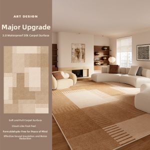 QISHUO | Vintage Plaid Waterproof Easy Clean Rug