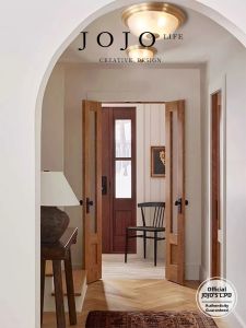 Scandinavian Style Copper & Glass Ceiling Light