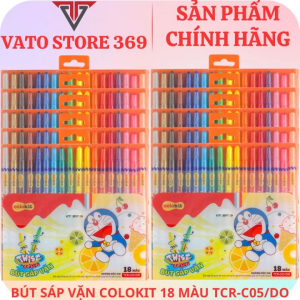 Bút sáp vặn THIÊN LONG COLOKIT 18 màu TCR-C05/DO