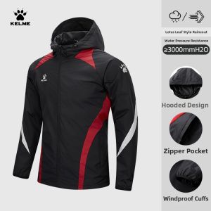 Kelme | Waterproof Hooded Windbreaker Sport Club Style Spring Autumn Coat